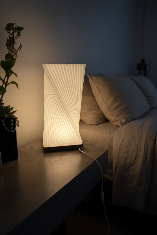 Twisted Lamp – Bedroom Lifestyle