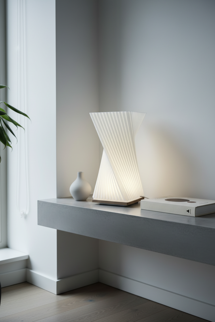 Twisted Lamp – Scandi Living Room